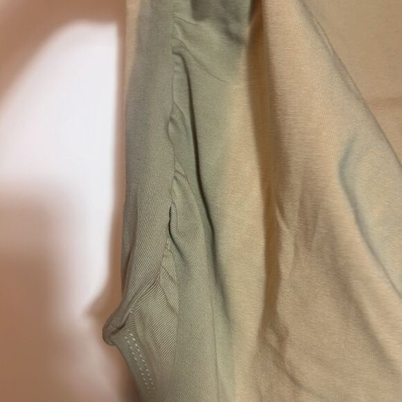 BNWT - WEWOREWHAT BEIGE NUDE TAN CREAM RUCHED STRAPLESS COTTON BODYSUIT - XXL - Picture 3 of 7